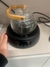 家用燒水壺泡茶大功率白茶煮茶耐熱電陶爐套組茶壺茶具高功率 黑色爐+壺 曬單實(shí)拍圖