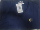 U.S. POLO ASSN.商場(chǎng)同款純羊毛背心馬甲男商務(wù)休閑寬松保暖針織上衣 藏藍色 XL  曬單實(shí)拍圖
