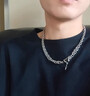 BJYL項鏈男士潮流嘻哈風(fēng)男生鎖骨鏈簡(jiǎn)約百搭吊墜男款鈦鋼衛衣配飾鏈子 曬單實(shí)拍圖