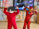 迪士尼（Disney）鋼鐵俠cos服男童連體衣套裝圣誕節兒童禮物鋼鐵俠面具 130 CM 曬單實(shí)拍圖