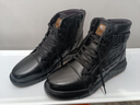 普步仕品牌真皮雪地靴男2025年冬季新款加絨鱷魚(yú)紋羊毛靴子保暖馬丁靴子 黑色 43 曬單實(shí)拍圖
