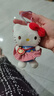 君吻哈嘍hellokitty玩偶格子裙掛件智秀同款包包掛飾kt貓送女生禮物 10cm【蘋(píng)果kt掛件】粉色愛(ài)心扣 曬單實(shí)拍圖