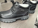 奧康冬季新款中高幫棉鞋男士真皮羊毛加絨保暖中老年軟底爸爸雪地鞋子 黑色系帶加絨款 真皮羊毛 38 曬單實(shí)拍圖