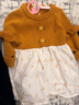 乖奇熊【清倉】針織碎花裙女童秋冬季過(guò)年連衣裙寶寶新年裙子嬰兒外出服 極地黃 90 曬單實(shí)拍圖