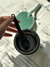 沃德百惠（WORTHBUY）早餐牛奶杯燕麥杯帶蓋勺外帶便攜不銹鋼湯杯保溫水杯 綠色480ML 曬單實(shí)拍圖