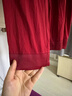 松山棉店【商場(chǎng)同款】睡衣女情侶家居服男士睡衣棉加莫代爾開(kāi)衫套裝 女士-馬刺繡-紅色 XL （女士170，男士180） 曬單實(shí)拍圖