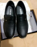 奧康官方男鞋 春秋款時(shí)尚商務(wù)休閑皮鞋真皮透氣舒適套腳爸爸鞋工作鞋 黑色 1243211153 41 255mm 曬單實(shí)拍圖