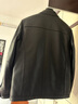 柒牌（SEVEN）柒牌【綿羊皮/可拆卸內膽】真皮皮衣男士秋冬25新款商務(wù)休閑外套 黑色 M 曬單實(shí)拍圖