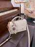 CALWAN KEODH包包女包真皮單肩斜挎包通勤手提劍橋包生日禮物送女友老婆 【米白色】輕奢時(shí)尚百搭高級感實(shí)用走心女生閨蜜 曬單實(shí)拍圖