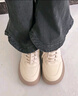 ZHR棉鞋女冬季加絨百搭高幫女鞋圓頭厚底舒適休閑鞋女 EJ38A 米色 40 曬單實(shí)拍圖