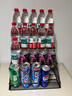 林家小子飲料置物架收銀臺商品擺放大容量展示架便利店柜臺零食階梯小貨架 黑色四層 曬單實(shí)拍圖