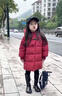 波波拉童年新款女童兒童羽絨服中長(cháng)款加厚女寶寶保暖洋氣冬季童裝冬裝外套 紅色 120 曬單實(shí)拍圖