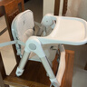 apramo安途美寶寶餐椅兒童餐桌椅可折疊便攜椅子嬰兒餐椅升級款海鹽灰 曬單實(shí)拍圖