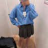 優(yōu)衣庫女裝/男女同款牛津紡箱型襯衫/襯衣合作款25秋冬新款479974 479974/64湖藍色 M 曬單實(shí)拍圖