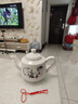 YH陶瓷茶壺耐高溫家庭水壺大中小號酒店餐廳過(guò)濾壺辦 節高升小金星壺帶濾網(wǎng)400ml 曬單實(shí)拍圖