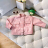 G.duck小黃鴨童裝秋裝粉色麂皮皮衣2025新款春秋男女寶寶夾克衫短款爆款 粉色 110 曬單實(shí)拍圖