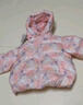 鴨鴨2025新款童裝短款兒童加厚羽絨服寶寶保暖外套小童外套女童寶寶 碎花粉 110 曬單實(shí)拍圖
