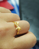 周六福（ZLF）新年禮物  黃金戒指女款足金蝴蝶結活口戒指溫柔少女心 計價(jià) 21號-3.58g 曬單實(shí)拍圖