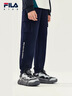 FILA斐樂(lè )兒童童裝長(cháng)褲2025年冬季男童中大童針織寬松休閑褲子 曬單實(shí)拍圖