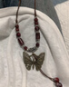 伊燦新中式陶瓷蝴蝶項鏈女夏季輕奢小眾復古鎖骨鏈民族風(fēng)長(cháng)款頸鏈配飾 陶瓷蝴蝶流蘇項鏈 曬單實(shí)拍圖