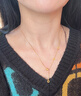 老廟黃金項鏈足金女款網(wǎng)紅小蠻腰套鏈生日送女友送老婆生日禮物 精品5G小蠻腰雙環(huán)項鏈約3.96g 曬單實(shí)拍圖