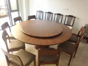 輕奢高級感旋轉伸縮變形實(shí)木餐桌椅家用客廳10-12人吃飯圓桌子 1.12米變1.6米 單桌 曬單實(shí)拍圖