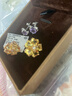 JOLEE耳釘S925銀時(shí)尚輕奢黃水晶愛(ài)心彩色寶石飾品送女生新年禮物 曬單實(shí)拍圖
