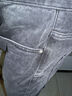 馬登工裝美式高街水洗做舊牛仔褲灰色直筒微錐蘿卜褲休閑長(cháng)褲子男夏秋 水洗灰 32 曬單實(shí)拍圖