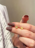 中國黃金（CHINA GOLD）黃金耳釘女款足金碎冰冰四葉草耳環(huán)耳飾情人節生日禮物送女友老婆 碎碎冰四葉草耳釘 約0.7g 曬單實(shí)拍圖