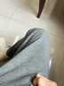 紫涵（ZIHAN）紫涵直筒闊腿褲女2025冬季新款通勤高腰松緊休閑褲 薄霧灰 S 曬單實(shí)拍圖