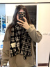 目丸圍巾女秋冬新款格子韓系加厚英倫風(fēng)女士圍巾披肩高級感保暖圍脖女 曬單實(shí)拍圖