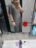 AFILMBY 夏天男士休閑套裝男夏季運動(dòng)套裝男圓領(lǐng)衣服男裝冰絲短袖T恤套裝 903卡其 XL (推薦體重115-135斤） 曬單實(shí)拍圖