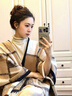 CinvaiKrose美拉德格子披肩女2025新款秋冬季外搭斗篷披風(fēng)圍巾生日圣誕節禮物 焦糖色【限定禮盒包裝】送女友老婆走心 曬單實(shí)拍圖
