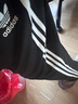 三葉草（Adidas）針織長(cháng)褲男 時(shí)尚潮流三條紋寬松舒適運動(dòng)休閑褲子 黑白 L 曬單實(shí)拍圖
