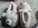 安尚芬 棉拖鞋男士秋冬季居家卡通保暖毛毛絨情侶防滑踩屎感外穿棉鞋女 淺咖 42-43 適合41-42(內長(cháng)260mm) 曬單實(shí)拍圖