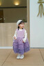班喜迪女童連衣裙冬裝新款兒童公主裙寶寶周歲禮服秋冬加絨小童網(wǎng)紗裙子 紫色 90 曬單實(shí)拍圖
