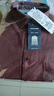 羅蒙（ROMON）酒紅色長(cháng)袖保暖襯衫男加絨加厚全棉磨毛襯衣中年休閑本命年爸爸裝 3WB2080-10 加絨 42 曬單實(shí)拍圖