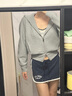 HOLLISTER25夏Y2K澤西風(fēng)撞色運動(dòng)短裙裙褲女裝343-5104 海軍藍 S (165/68A) 曬單實(shí)拍圖