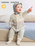 巴拉巴拉童裝嬰兒連體衣寶寶爬服哈衣2025新款秋冬裝包屁衣可愛(ài)時(shí)尚洋氣萌 白灰色調00312 73cm 曬單實(shí)拍圖