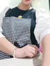 JCZS姜妍同款防水圍裙女2025新款防污耐臟耐磨家用廚房做飯圍腰工作服 姜妍同款-帆布背帶【千鳥(niǎo)格兔耳朵黑】 曬單實(shí)拍圖