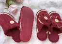 利達妮（TZLDN）【買(mǎi)一送一】結婚拖鞋女紅色一對情侶新郎新娘新婚喜慶保暖棉拖鞋 新娘+新郎【心選蝴蝶結】 38-39 女+42-43男 曬單實(shí)拍圖