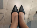 COSMICKISS黑色高跟鞋女鞋尖頭皮鞋小細跟不累腳米白色職業(yè)商務(wù)禮儀啞光單鞋 【升級版】經(jīng)典黑色5CM 36 (標準尺碼，腳細瘦建議小一碼) 曬單實(shí)拍圖