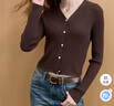 三彩【宋軼同款】【100綿羊毛】2025冬季新款修身短款針織衫長(cháng)袖開(kāi)衫M 榛果棕 M 160/84A 曬單實(shí)拍圖