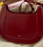 CLOS原創(chuàng  )AmourPack真皮馬鞍包新娘包紅色結婚包腋下包斜挎包女包 波爾多紅 曬單實(shí)拍圖