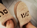樸西棉拖鞋女士居家秋冬季室內保暖防滑毛絨情侶厚底棉拖 卡其 38-39 曬單實(shí)拍圖