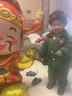 G.duck軍大衣兒童套裝加絨軍綠色嬰兒棉衣加厚寶寶棉服東北小孩冬季衣服 軍大衣_分體款送帽子包包 90 cm 建議22-26斤 曬單實(shí)拍圖