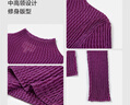 EP雅瑩女裝 半高領(lǐng)彈力修身內搭針織打底衫上衣 秋裝2025新款9910A 紫色 S /2 曬單實(shí)拍圖