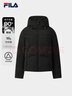 FILA 斐樂(lè )官方女士羽絨服2025冬季新款時(shí)尚休閑舒適保暖連帽外套 正黑色-BK M 165/84A/M 曬單實(shí)拍圖