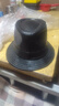 ESQTJF黑色皮帽男春秋冬季禮帽牛仔帽韓版潮遮陽(yáng)帽中老年人紳士爵士帽子 黑色 皮禮帽 M（56-58cm） 曬單實(shí)拍圖
