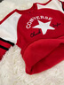 Converse匡威童套裝中大童衛衣褲子2件套兒童加絨運動(dòng)套裝過(guò)年紅色拜年服 匡威紅 140 /68 【建議身高128-140cm】 曬單實(shí)拍圖